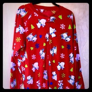 One Piece Women's PJs w/feet - Like New!